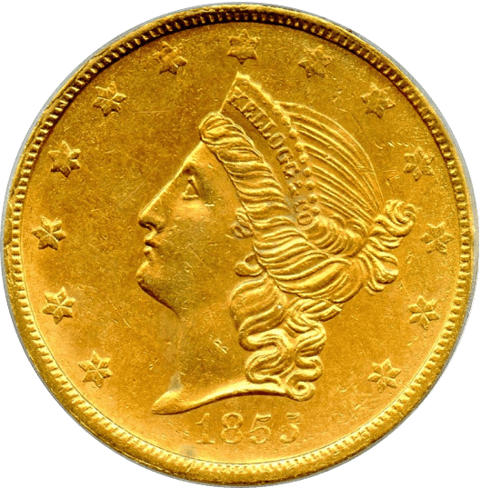 1854 Kellogg  Coin (AU53)